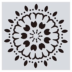Белый Цветочный узор экологически чистый ПЭТ пластик полый рисунок силуэт трафарет, трафареты для рисования граффити своими руками, квадратный, белые, 15x15 см