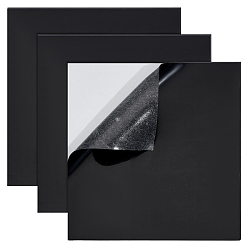 Черный Самоклеящиеся силиконовые листы, квадратный, чёрные, 200x200~200.5x1 мм
