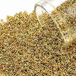 (715) Light Gold Metallic Круглые бусины toho, японский бисер, (715) светло-золотой металлик, 15/0, 1.5 мм, отверстие : 0.7 мм, Около 15000 шт / 50 г