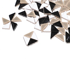 Белый Треугольные фарфоровые кабошоны, мозаичные плитки, для поделок из мозаики своими руками, рамки для картин и многое другое, белые, 16x9x4 мм, 100 г / набор