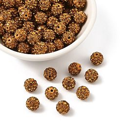 Топаз Pave disco бусины, Бусины со стразами, полимерная глина , класс А, круглые, топаз, С. 12 (1.8~1.9 мм), 8 мм, отверстие : 1 мм