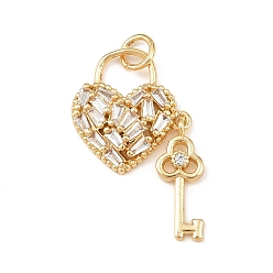 Настоящее золото 18K Латунные микро проложить кубического циркония подвески, брелоки для замков и ключей, стойки покрытие, долговечный, без кадмия и без свинца, с целью перехода в кольце, реальный 18 k позолоченный, 24.5 мм, отверстие : 3.4 мм