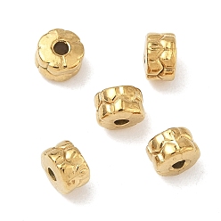 Настоящее золото 18K 304 из нержавеющей стали бусы, цветок, ионное покрытие (ip), реальный 18 k позолоченный, 5x3 мм, отверстие : 1.4 мм