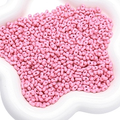 Бледно-Розовый Непрозрачные акриловые бусины в виде арахиса, розовый жемчуг, 6x4 мм, о 105 шт / комплект