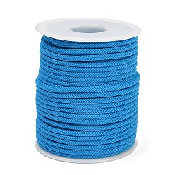 Темно-Голубой Нейлоновые нити, Миланские шнуры / витые шнуры, глубокое синее небо, 3 мм, около 21.87 ярдов (20 м) / рулон