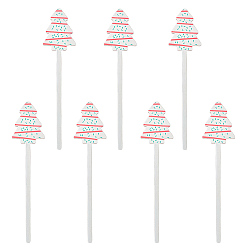 Рождественская елка 14 шт. деревянные украшения для торта, торт вставки карты, рождественская елка, 180x42x2 мм