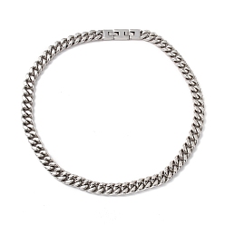 Нержавеющая Сталь Цвет Не тускнеет 304 ожерелье из нержавеющей стали с панцирными цепями для женщин, цвет нержавеющей стали, ссылка: 13x17x3.2 mm, 24.80 дюйм (63 см)