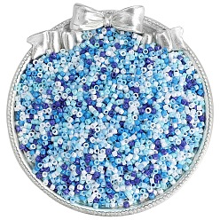 Темно-Голубой Стеклянный бисер непрозрачных цветов, плоско-круглые, глубокое синее небо, 2 мм, о 1100 шт / комплект