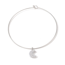 Платина Латунное ожерелье с имитацией жемчуга АБС, без свинца и без кадмия, реальный 18 k позолоченный, платина, 7.60 дюйм (19.3 см)