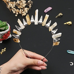 Цитрин Резинки для волос из натурального цитрина, аксессуары для волос для женщин и девочек, 185x155x15 мм