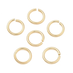 Light Gold Алюминиевые открытые кольца, пропил пилой закругленный, золотой свет, 11x1.5 мм, 15 датчик, внутренний диаметр: 8 мм