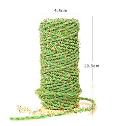 Hellgrün Baumwollfaden Fäden, Makramee-Schnur, dekorative Schnurfäden, für DIY, Geschenkverpackung und Schmuckherstellung, hellgrün, 2.5 mm, ca. 16.40 Yards (15 m)/Rolle