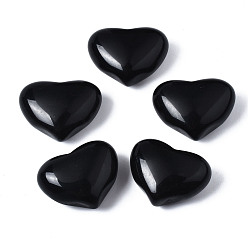 Obsidian Natural Black Obsidian Heart Palm Stone, Pocket Stone for Energy Balancing Meditation, 19~21x25~26x10~13mm