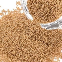 (932FM) Темно-синий аква-матовый с подкладкой DIY 3 D украшения искусства ногтя бисера мини стекла, крошечные шарики ногтей икрой, бисера имитации жемчуга, темно-золотистые, 0.6~0.8 мм, о 450 г / мешок