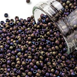 (615) Matte Color Iris Purple TOHO Round Seed Beads, Japanese Seed Beads, (615) Matte Color Iris Purple, 11/0, 2.2mm, Hole: 0.8mm, about 50000pcs/pound