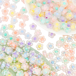 (52) Непрозрачная лаванда 360 шт 12 цвета прозрачные акриловые бусины, матовые, бусина в бусине, цветок, разноцветные, 12x12.5x6 мм, отверстие : 2.5 мм, 30 шт / цвет