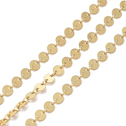 Real 14K Gold Filled Yellow Gold Filled Flat Round Link Chains, Soldered, Real 14K Gold Filled, 4x0.3mm