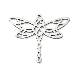 Stainless Steel Color 201 Stainless Steel Pendants, Hollow Dragonfly Charms, Laser Cut, Stainless Steel Color, 26.5x31x1.5mm, Hole: 1.4mm