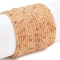Желтый Кварц Природный желтый кварц нитей бисера, граненые, круглые, 2.5 мм, отверстие : 0.6 мм, около 182 шт / нитка, 15.59'' (39.6 см)