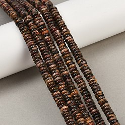 Леопардовая Яшма Натуральные леопардовые шкурки из яшмы, рондель, 6x2 мм, отверстие : 0.7 мм, около 174 шт / нитка, 15.35'' (39 см)