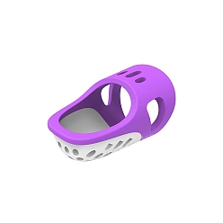 Medium Purple Silicone Rings, Thimble Rings, Knitting Sewing Tool, Medium Purple, 30.6x23x18.5mm