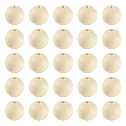 Лимонный шифон 50 шт. Экологически чистые силиконовые бусины пищевого качества, круглые, лимонный шифон, 15 мм, отверстие : 2 мм