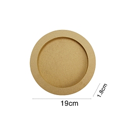 Круглые Незавершенная пустая деревянная глиняная рамка для фотографий, для детей поделки из глины ручной работы, круглые, 19x1.8 см