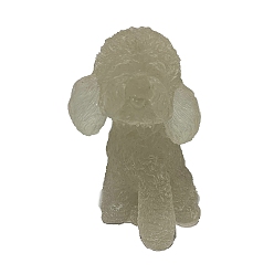 Хрусталь Украшение для выставки собак из смолы, с натуральными кристаллами кварца внутри статуй для украшения домашнего офиса, 55x55x100 мм