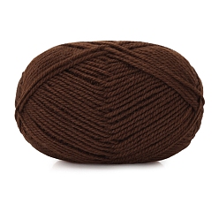 Кокосово-Коричневый Пряжа для вязания из шелка и шерсти, для одежды шарфы свитера шали шапки, кокосового коричневый, 0.5~1.2 мм, около 102.80 ярдов (94 м) / моток