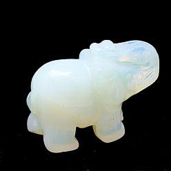 Opalite Opalite Display Decorations, Elephant, 43~53x15~28x30~38mm