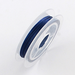 Medium Blue Tiger Tail Wire, Nylon-coated Stainless Steel, Medium Blue, 0.38mm, about 32.8 Feet(10m)/roll