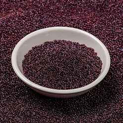 (RR313) Cranberry Gold Luster MIYUKI Round Rocailles Beads, Japanese Seed Beads, 15/0, (RR313) Cranberry Gold Luster, 1.5mm, Hole: 0.7mm, about 250000pcs/pound