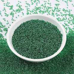 (RR173) Transparent Green Luster Миюки круглые бусины рокайль, японский бисер, 15/0, (rr 173) прозрачный зеленый глянец, 1.5 мм, отверстия : 0.7 mm, около 250000 шт / фунт