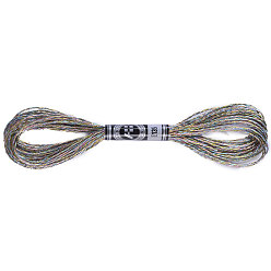 Серый 12-слойная нить для вышивания из металлизированного полиэстера, блестящие нитки для вышивки крестиком для рукоделия, ручная вышивка, браслеты дружбы плетеная веревка, серые, 0.8 мм, о 8м / моток