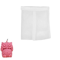 Белый Силиконовые формы для свечей своими руками в виде совы, пищевой силикон, изготовление украшений, для изготовления свечей, белые, 65x60x72 мм