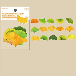 Оранжевый Наклейки для герметизации в форме растений, для скрапбукинга, детские поделки художественных промыслов, этикетки наклейки наклейки, оранжевые, 30~42x19~49x0.1 мм, 30 шт / комплект