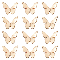 Золотой Булавки из сплава для лацканов одежды рюкзака, бабочка, золотые, 19.5x25.5 мм