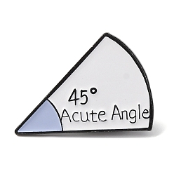 Другие Математические эмалированные значки, Черные металлические застежки для значков на лацкан для рюкзака или одежды, сирень, 45° острый угол, 23x31 мм