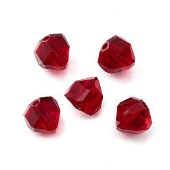 (123L) Белый крем непрозрачный блеск Стекло имитация австрийских хрустальных бусин, многоугольник, граненые, огнеупорный кирпич, 7x7.5x7.5 мм, отверстие : 1.2 мм