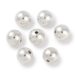 Серебро Пластиковые круглые бусины ccb, серебряные, 9.5 мм, отверстие : 1.8 мм