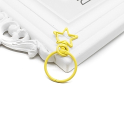 Jaune Fermoirs pivotants en alliage pour la fabrication de sacs, étoiles, jaune, 60x30mm