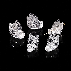 Хрусталь Природный кристалл кварца бусины, дракон, 17x12 мм