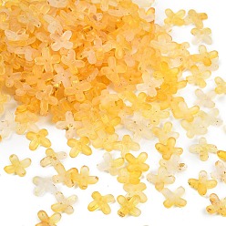 Золотистый Акриловые колпачки для бусин с металлическим плетением, цветок, золотые, 11.5x11.5x3 мм, отверстие : 1.5 мм, Около 3846 шт / 500 г