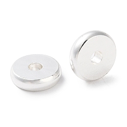 Серебро Рейка из латунной проставки, долговечный, без свинца и без кадмия, диск, серебряные, 8x2 мм, отверстие : 2 мм