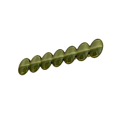 Светло-зеленый Коричневый Текстура уксусная кислота овальный ацетат целлюлозы (смола) заколки для волос из кожи аллигатора, заколки для волос с челкой без следов, оливковый, 65x13 мм