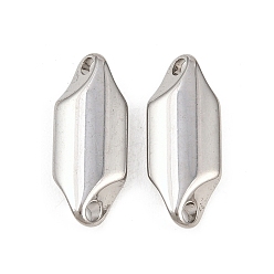 Oval 201 подвески из нержавеющей стали, цвет нержавеющей стали, не тускнеет, овальные, 23.7x10x4 мм, отверстие : 2.5 мм