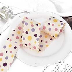 Сливовый Повязки на голову из ткани с шелковой лентой в горошек, слива, 38~40 мм