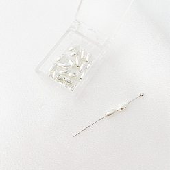 Серебро 10 латунные бусины шт., овальные, серебряные, 6x3 мм