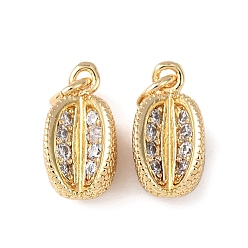 Durian Латунные микро проложить кубического циркония прелести, без кадмия и без свинца, стойки покрытие, долговечный, с целью перехода в кольце, реальный 18 k позолоченный, дуриан, 11.5x6x5 мм, отверстие : 2.5 мм