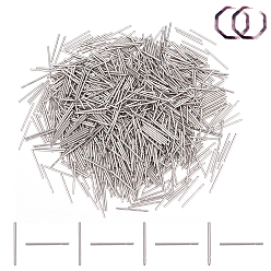 Stainless Steel Color 1000Pcs 316 Stainless Steel Auricular Needle, Stud Earring Findings, Stainless Steel Color, 12x0.7mm